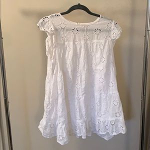 White Eyelet Mini Dress